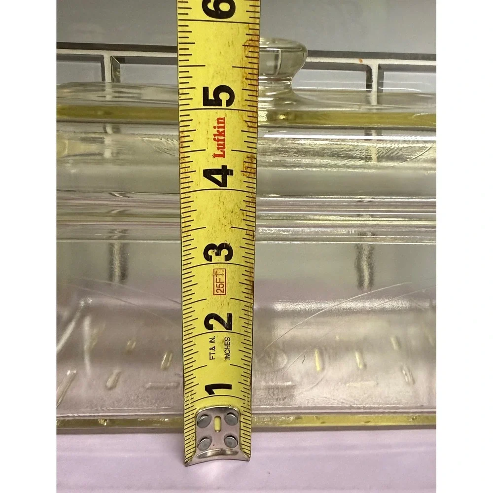 Vintage Westinghouse Glass Refrigerator Dish with Lid Clear Yellow Trim Logo